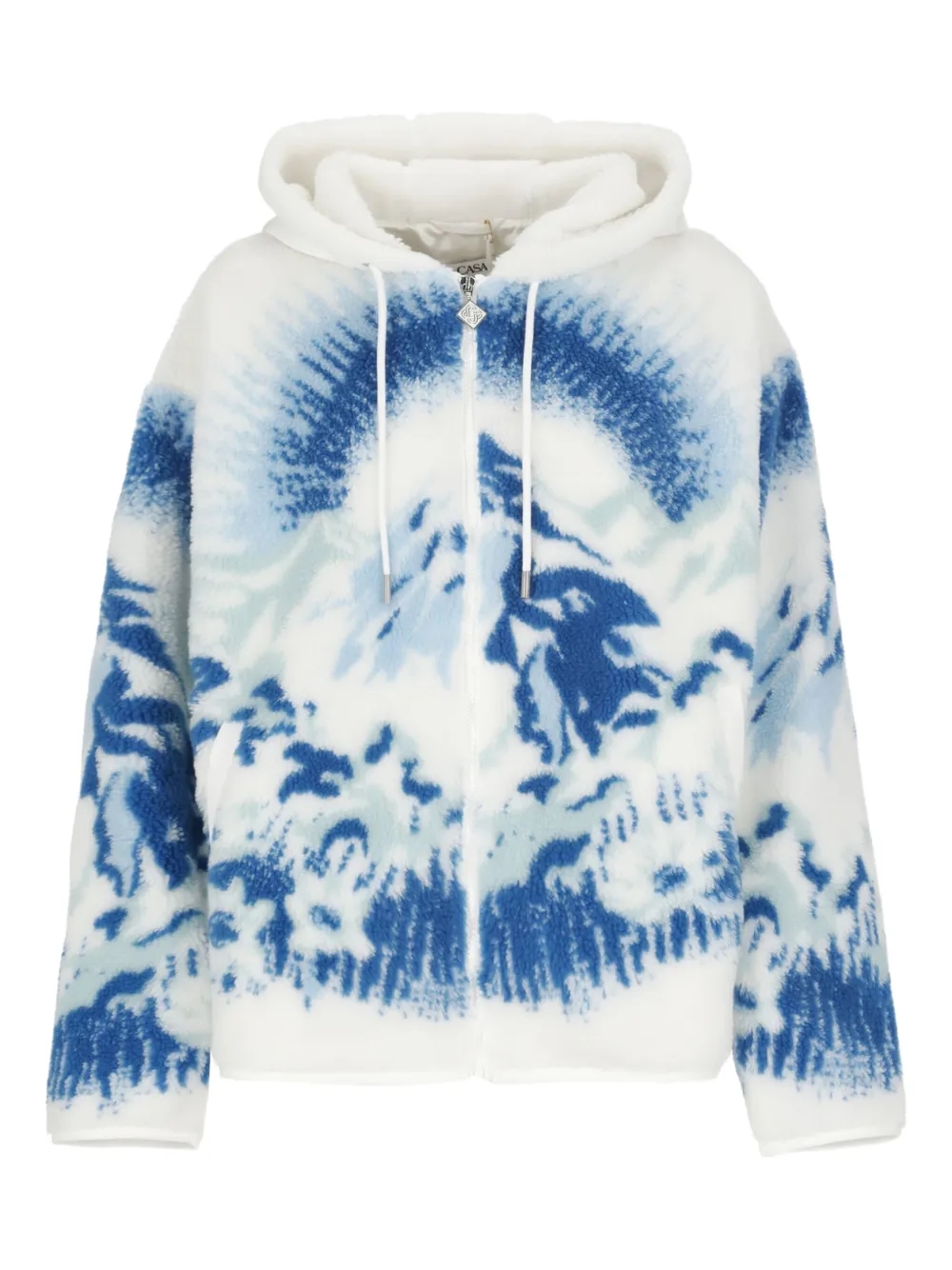 Graphic-print hoodie with vibrant artwork